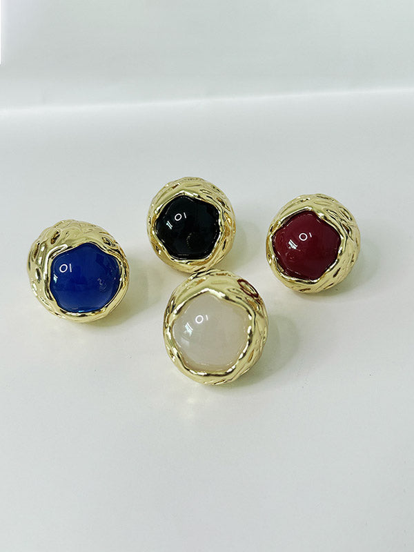 Bague géométrique brillante