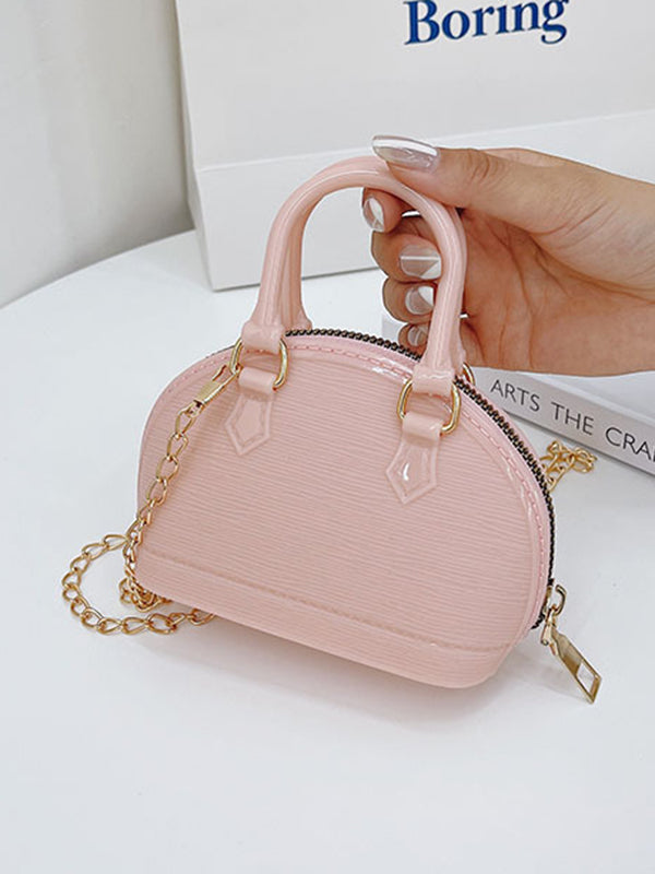 Sac besace géométrique à chaîne, à fermeture éclair