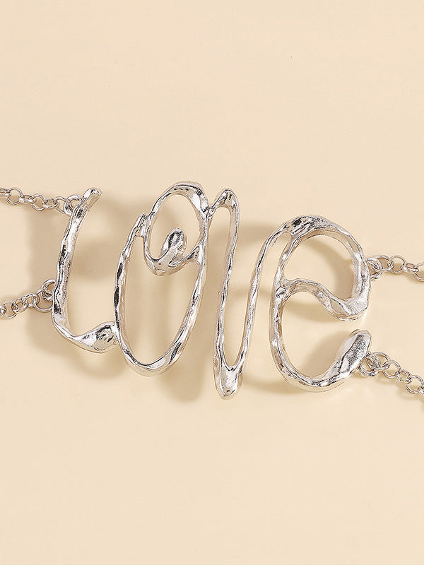 Collier géométrique ajouré à chaîne