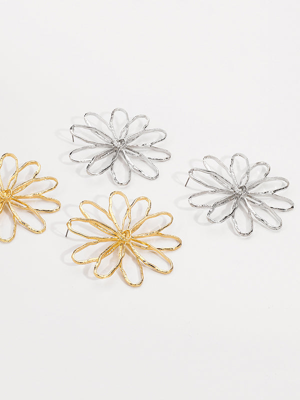 Boucles d'oreilles pendantes en forme de fleur