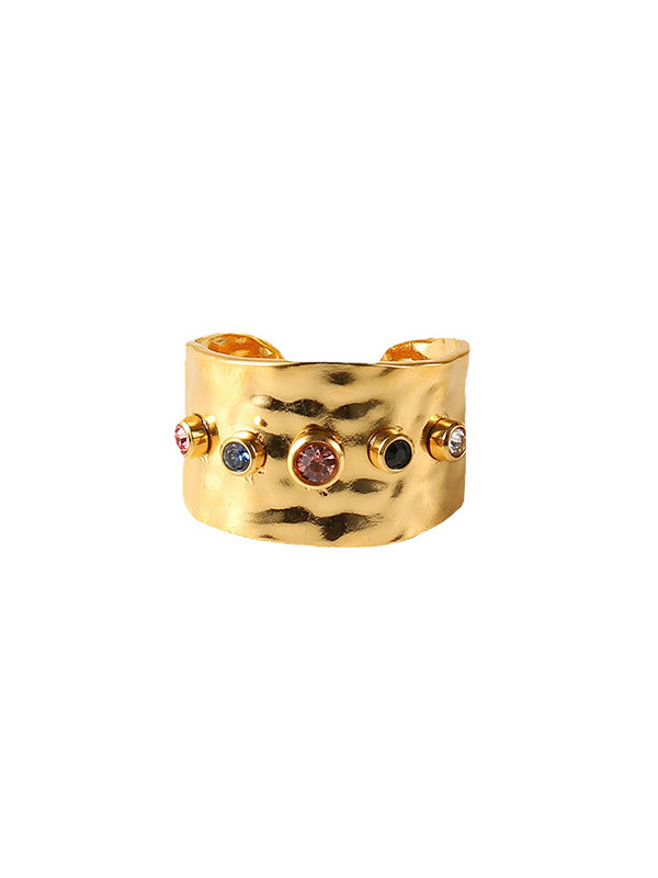 Bague réglable à strass