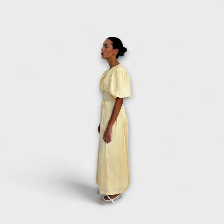 Josephine - Robe maxi légère en jaune clair éclatant