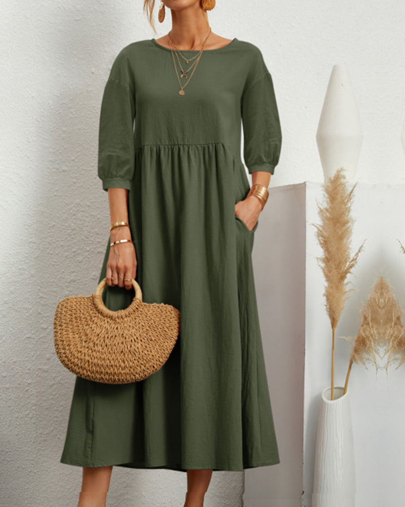 Robe maxi unie pour femmes
