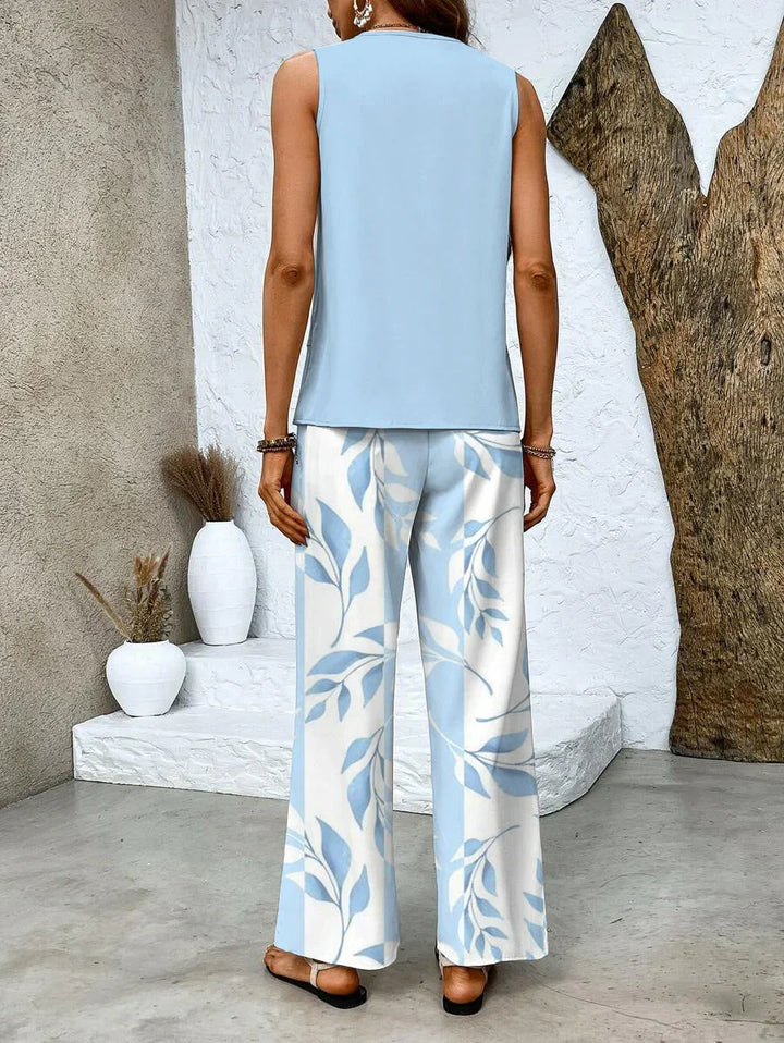 MARGA - ENSEMBLE TOP ET PANTALON PALAZZO
