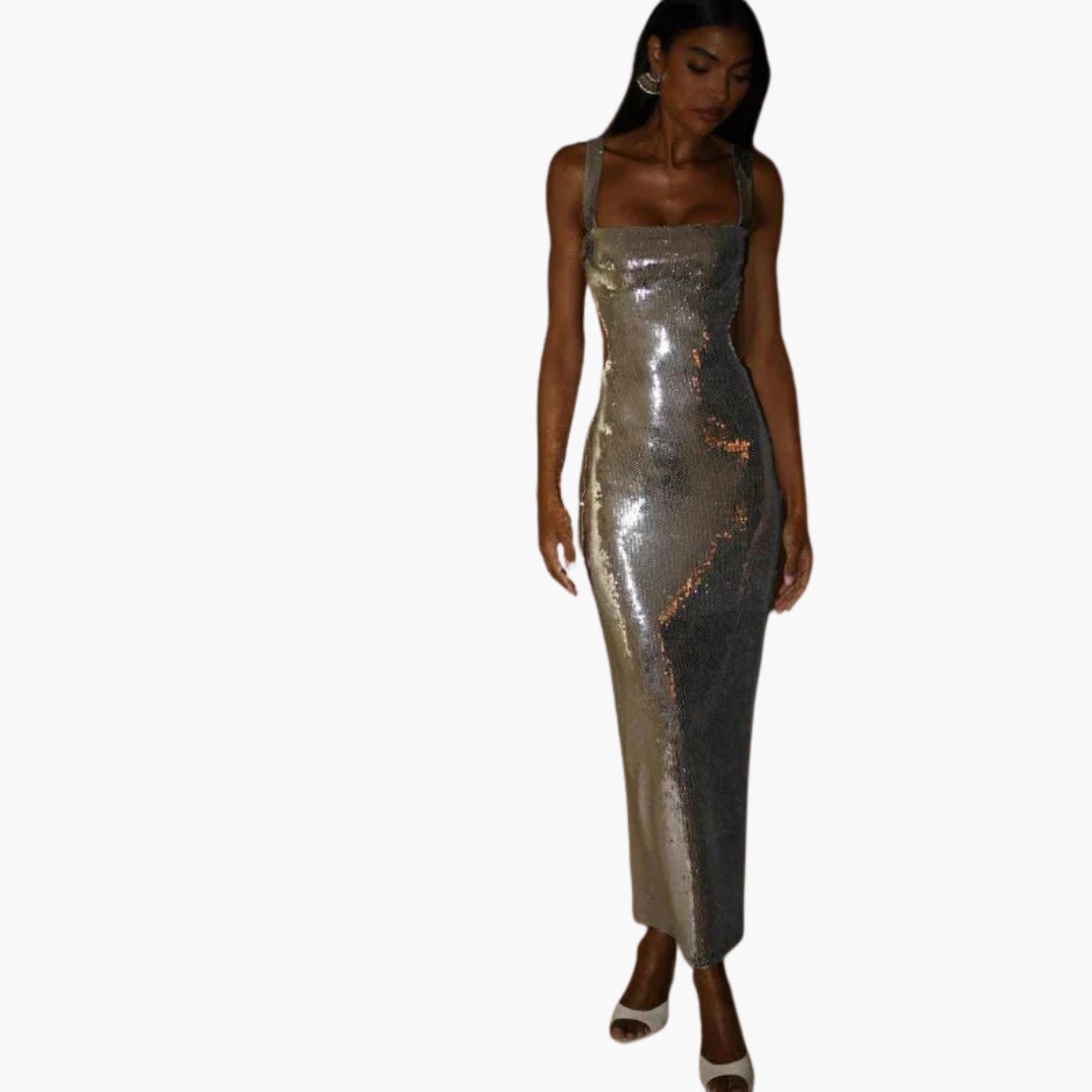 Robe de soirée pour femmes - Robe en sequins glamour