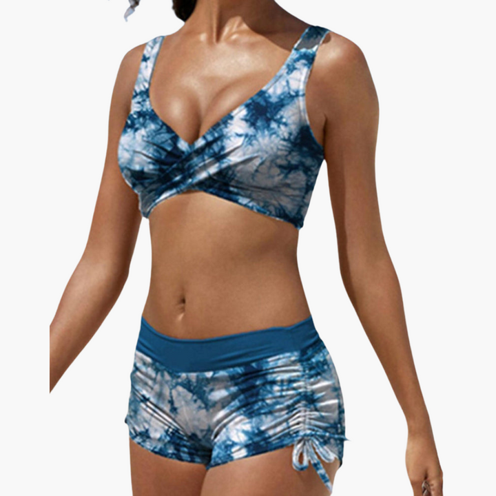 Haut de bikini twist avec shorts - Ensemble pour femmes pour l'été