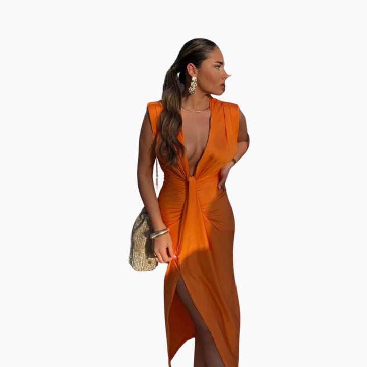 Robe plissée élégante - Robe maxi pour femmes pour occasions festives