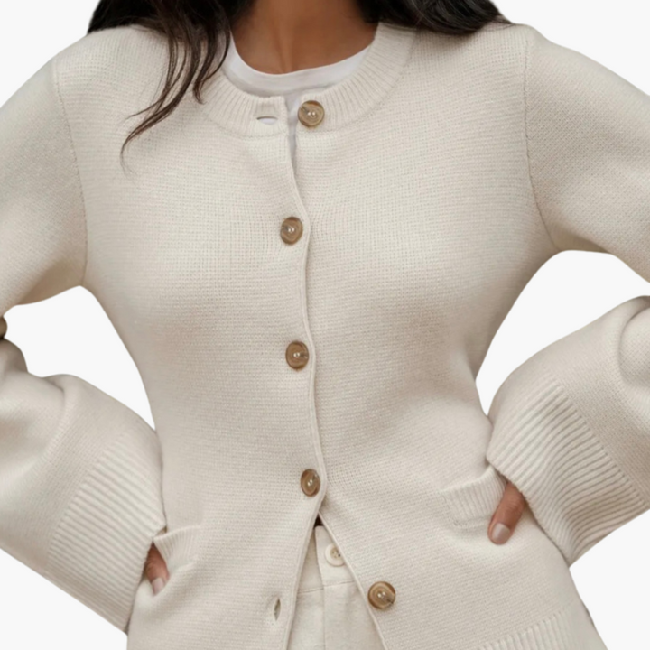 Gilet pour femmes avec boutons et col rond