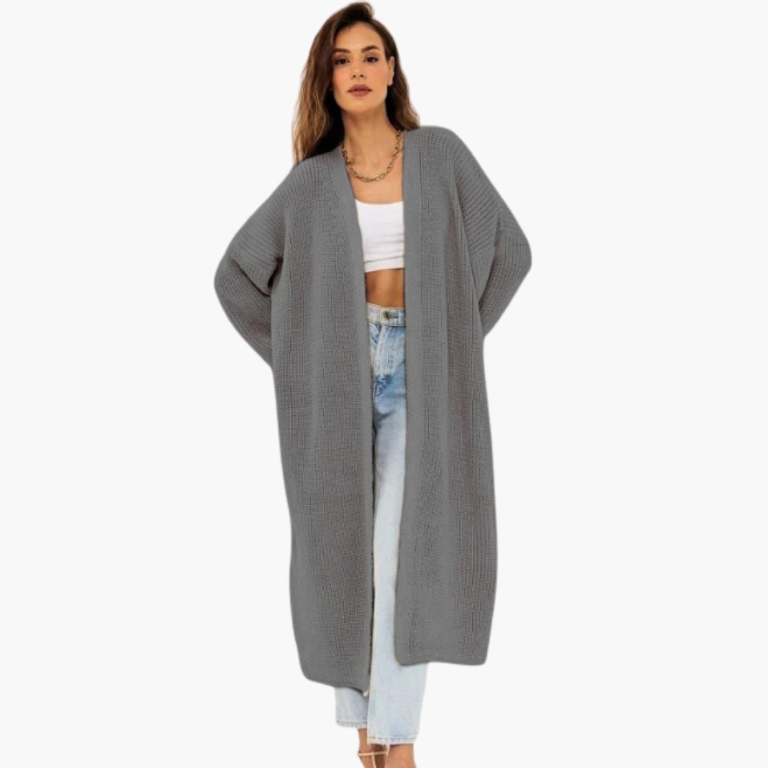 Gilet long pour femmes avec devant ouvert