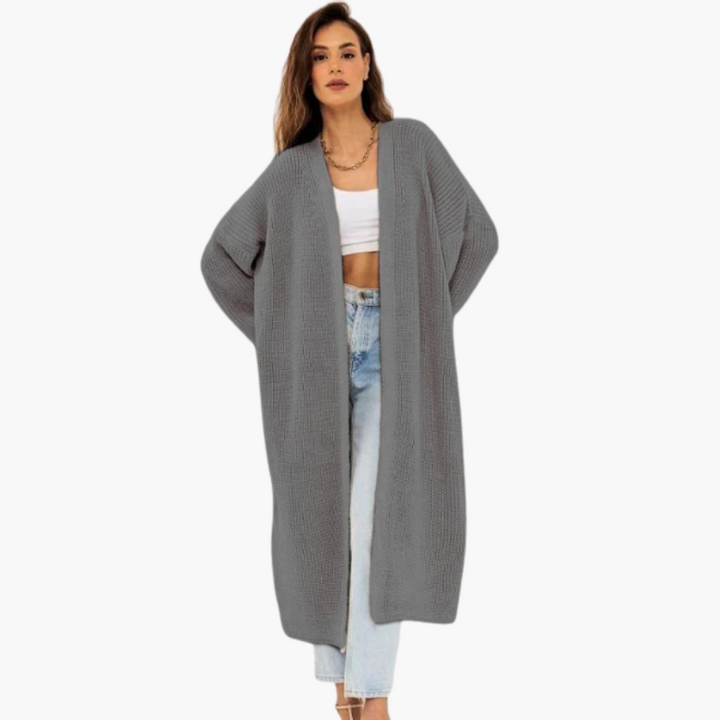 Gilet long pour femmes avec devant ouvert