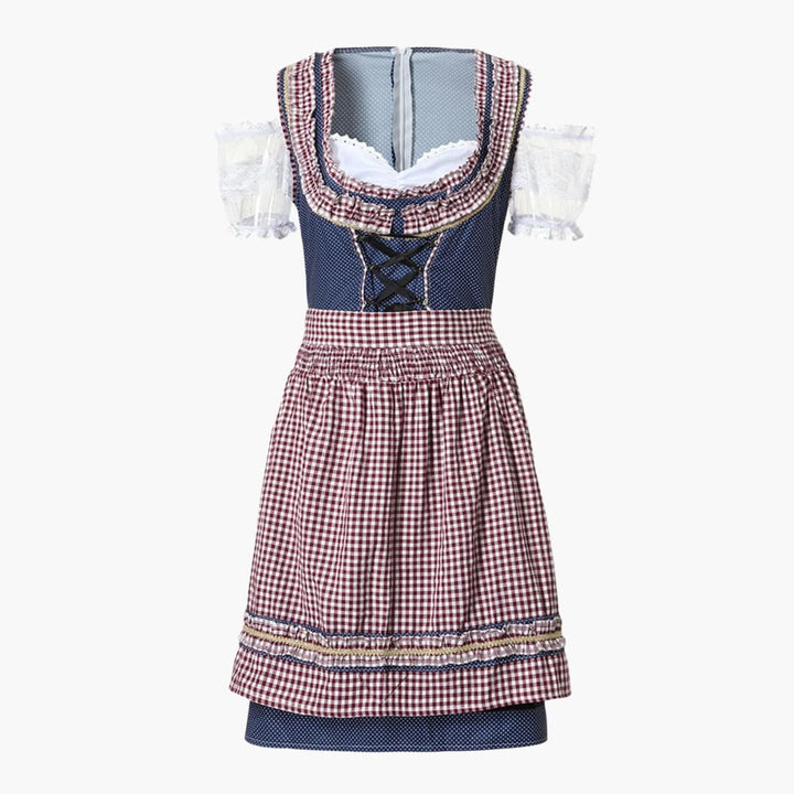 Robe dirndl à carreaux pour femmes - Oktoberfest 2025