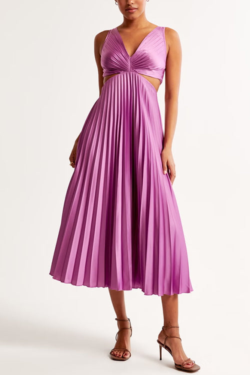 Elsa | Robe Maxikleid Plissée Élégante