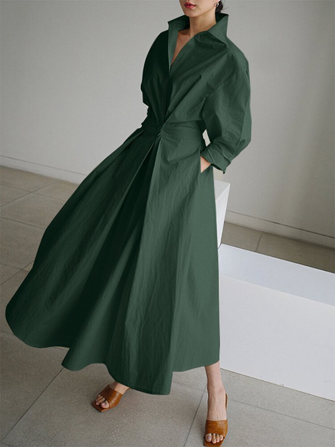 Henley | Robe Maxi Drapée