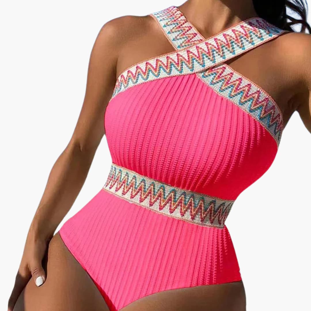 Maillot de bain élégant pour femmes - avec structure et bandes décoratives