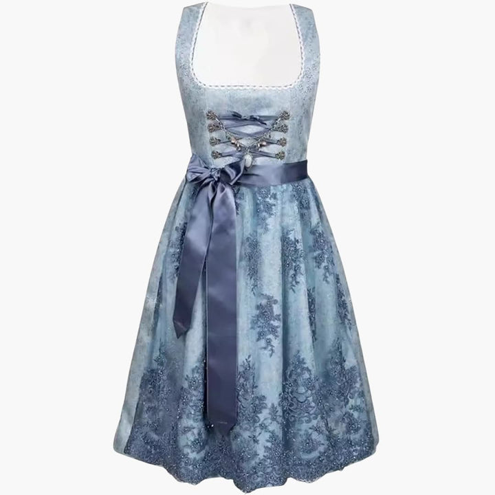 Robe Dirndl sans manches pour femmes avec corsage et jupe - Oktoberfest 2025