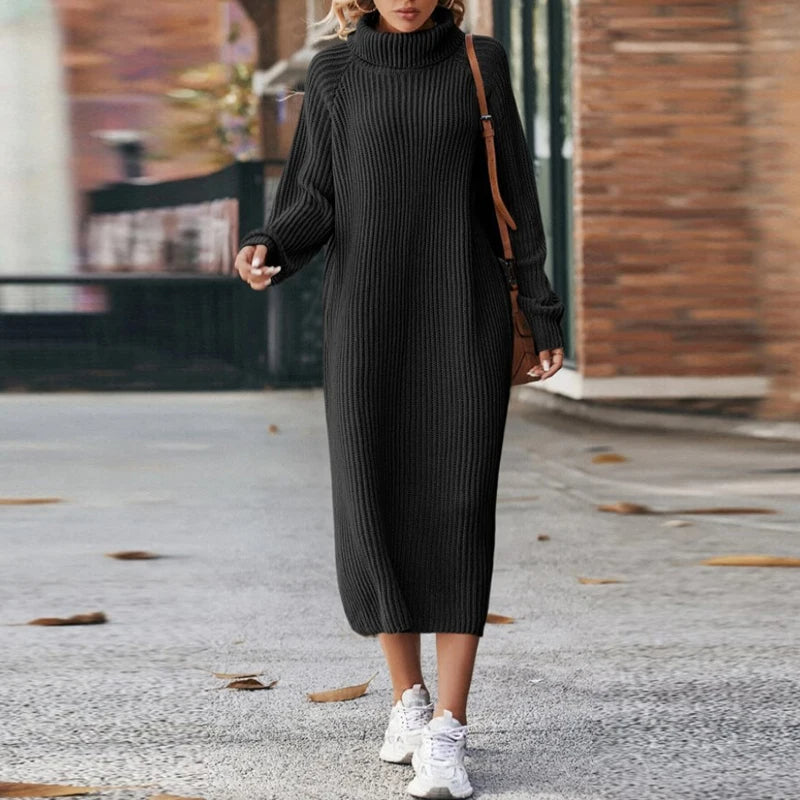 Dina | Robe tricotée longue pour femmes moderne et élégante