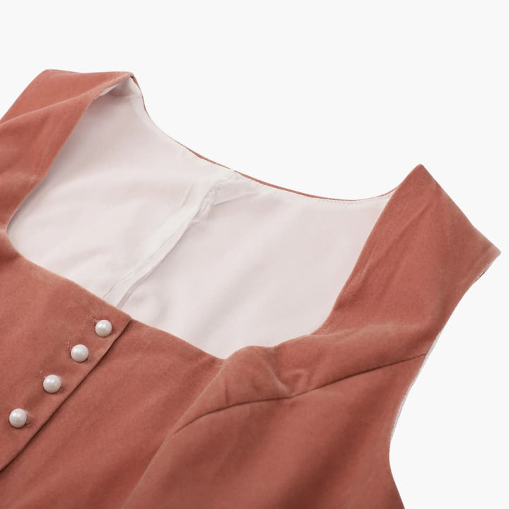 Robe Dirndl midi avec tablier pour femmes - Oktoberfest 2025