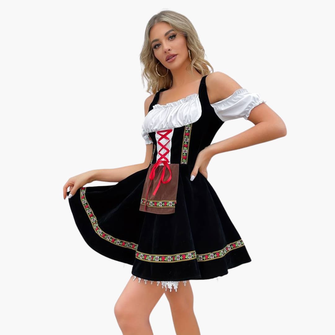 Robe Dirndl courte pour femmes - Oktoberfest 2025