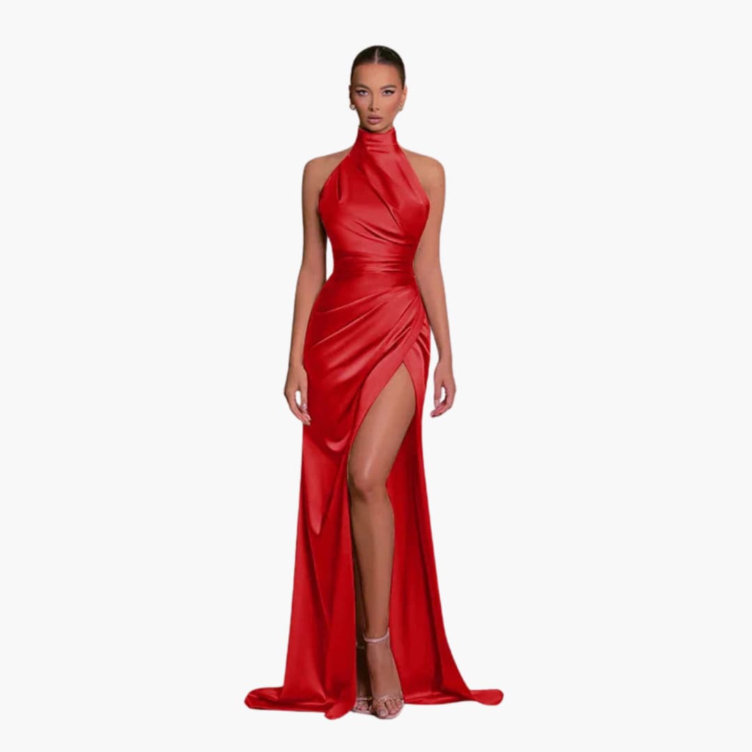 Robe de soirée en satin glamour - parfaite pour les événements de gala pour dames