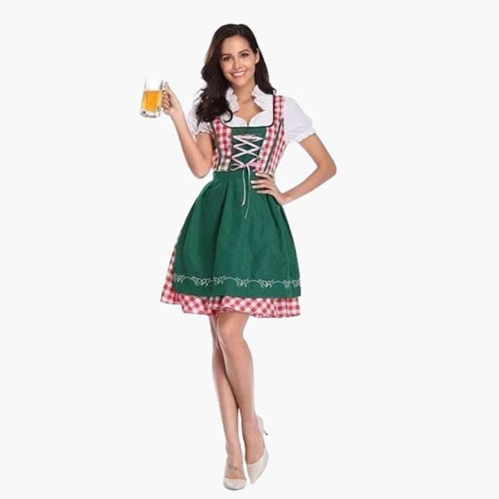 Robe Dirndl à dentelle pour femmes - Oktoberfest 2025