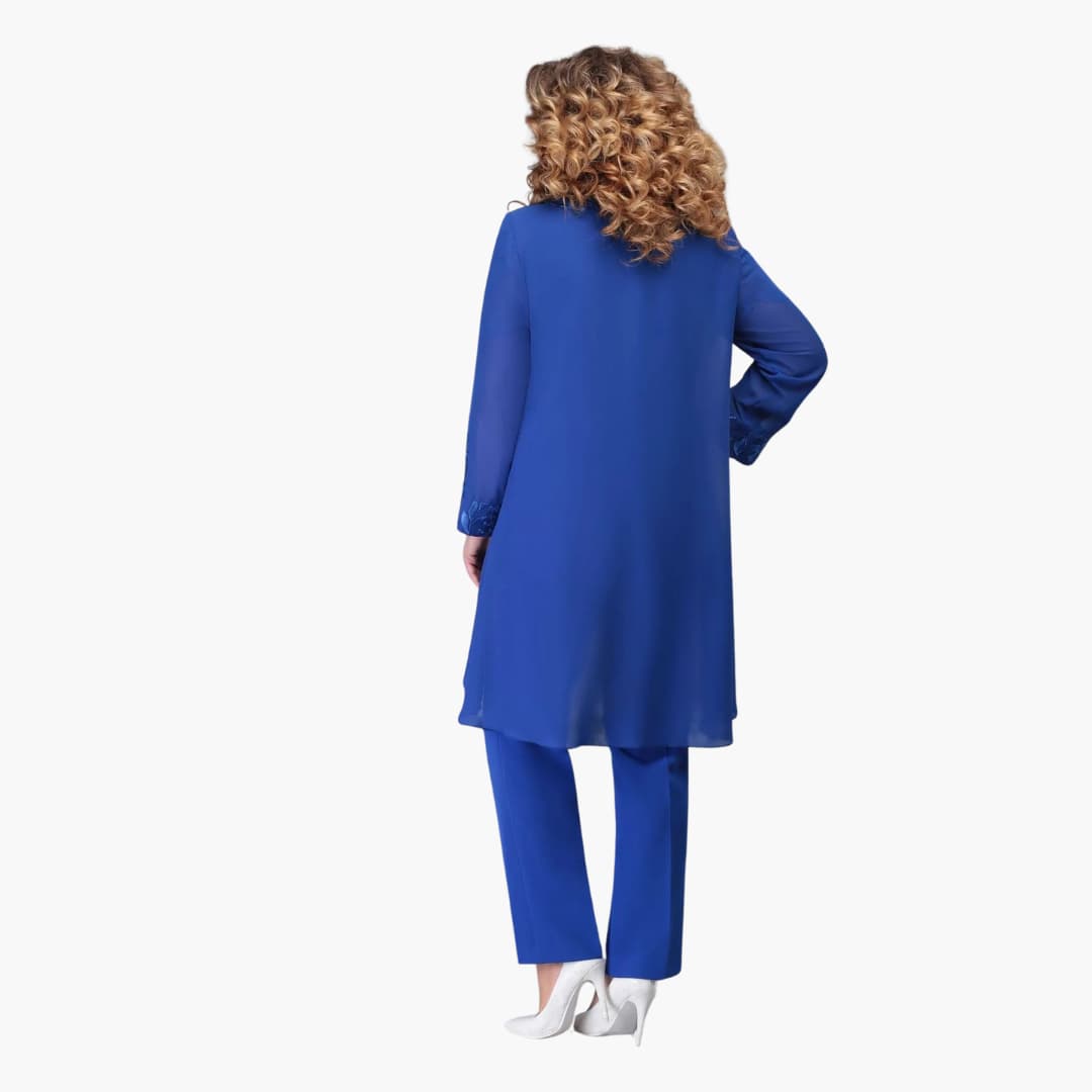 Ensemble 3 pièces brodé pour femmes