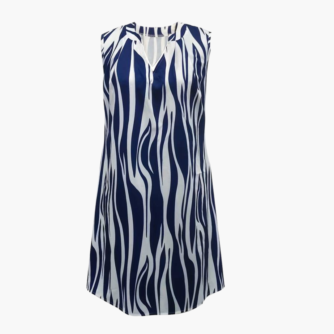 Robe mini rayée - Robe sans manches pour femmes pour l'été