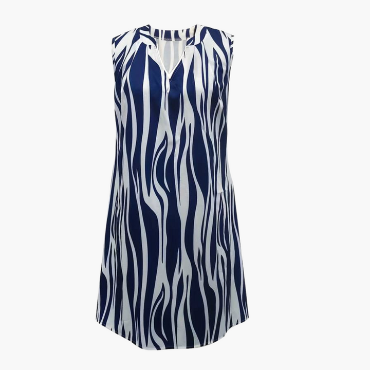 Robe mini rayée - Robe sans manches pour femmes pour l'été