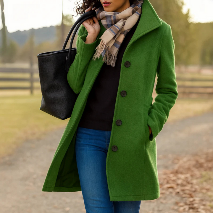Elena | Manteau Classique à Boutons pour Femmes
