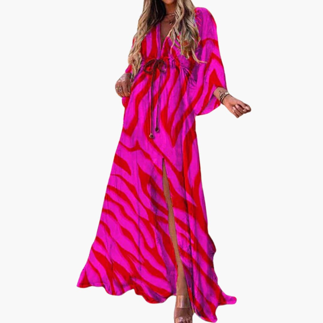 Robe d'été colorée - Robe maxi pour femmes avec imprimé floral