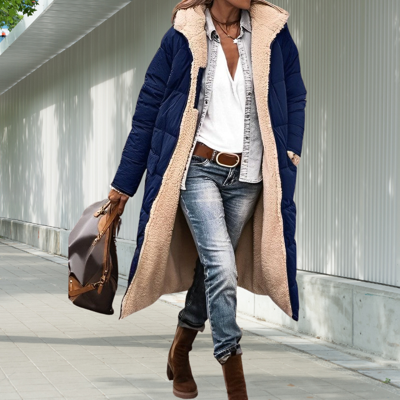 Veste d'hiver Femme Longue | Avec Capuche et Poches