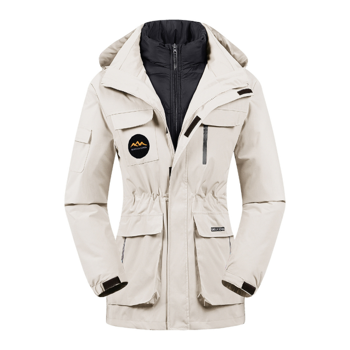 Veste de ski femme avec capuche | Veste d'extérieur sportive pour l'hiver