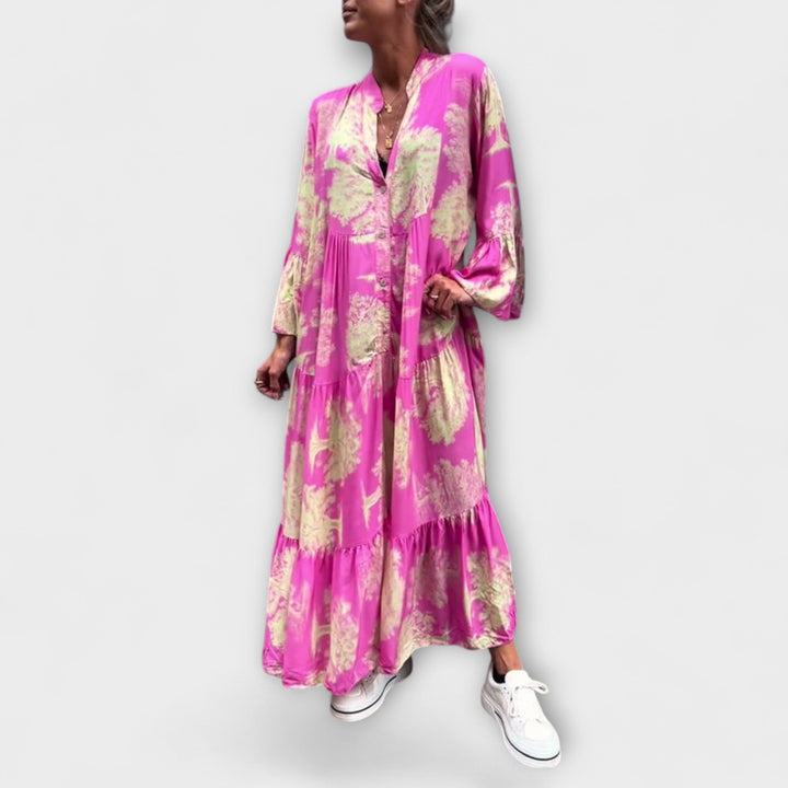 Nerina - Robe Maxi Élégante avec Motif Floral