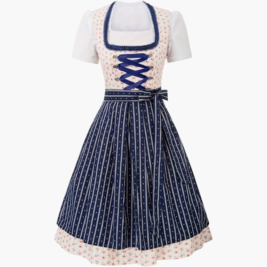 Robe Dirndl imprimée pour femmes - Oktoberfest 2025