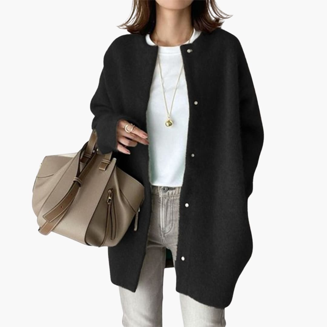 Manteau en laine avec ceinture pour femmes