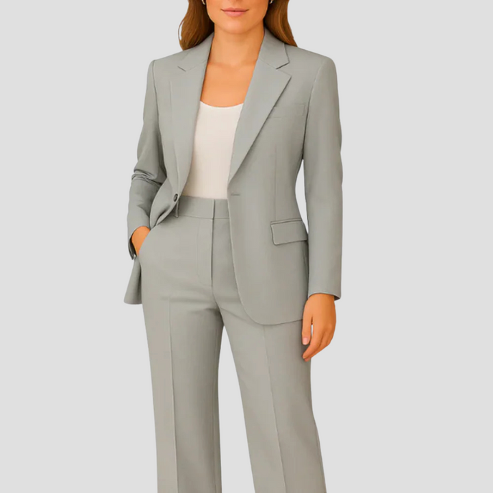 Ensemble de Tailleur Femme Laura - Blazer Long et Pantalon