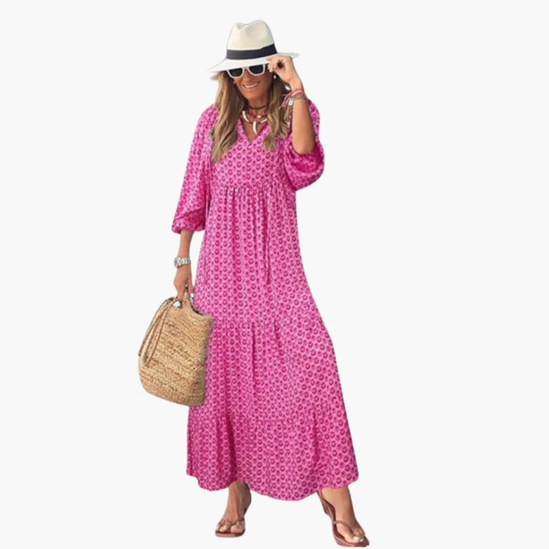 Robe maxi boho pour femmes - Motif floral & coupe décontractée