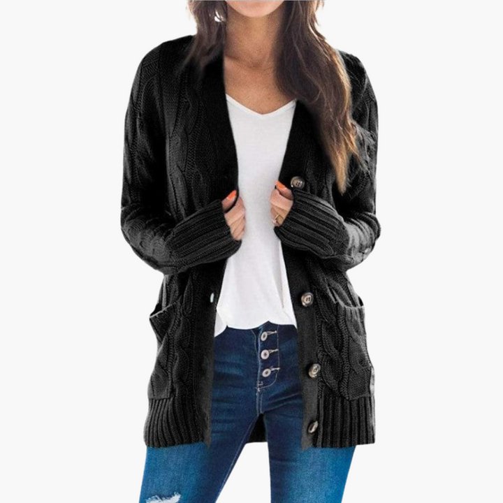 Gilet pour femmes avec fermeture à boutons et poches avant