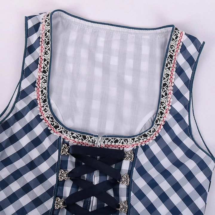 Robe Dirndl Classique Bleue pour Femmes Oktoberfest