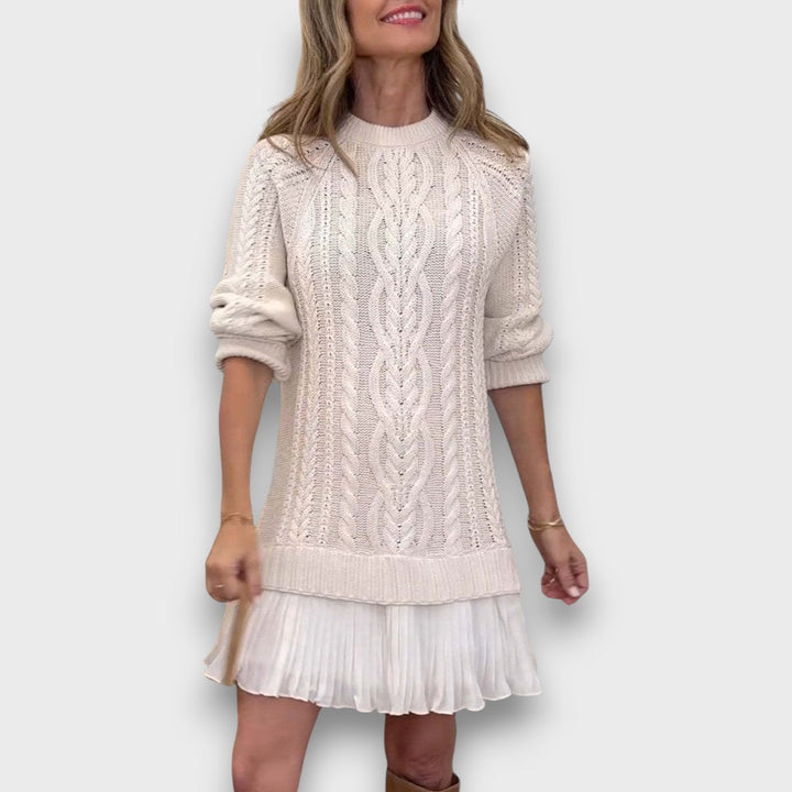 Valentina – Robe en tricot avec ourlet en tulle