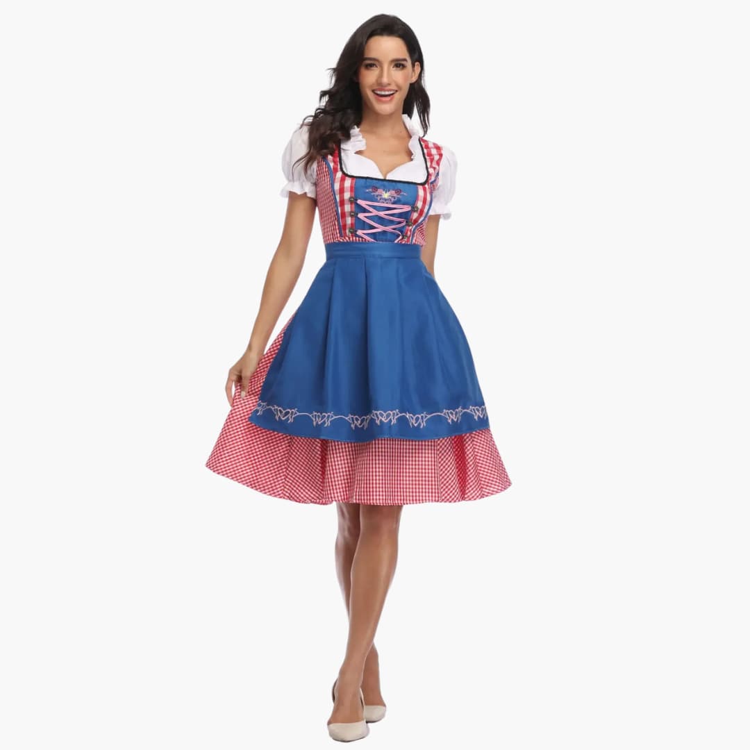 Robe dirndl avec tablier pour femmes - Oktoberfest 2025