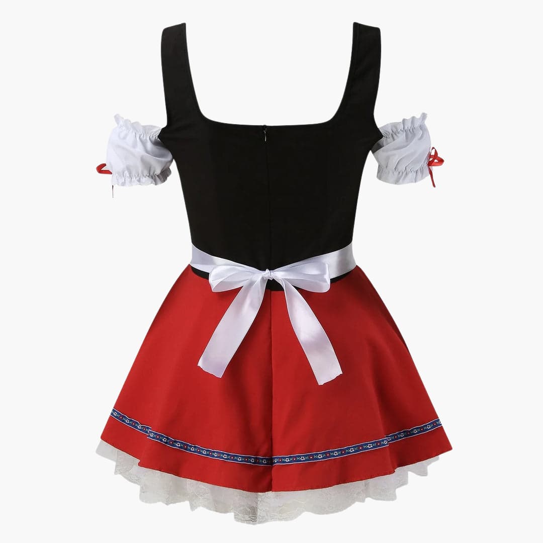 Robe dirndl courte pour femmes - Oktoberfest 2025