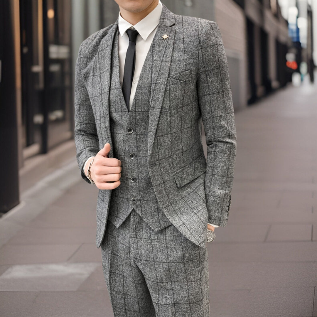 Costume de mariage pour hommes en 3 pièces | À carreaux