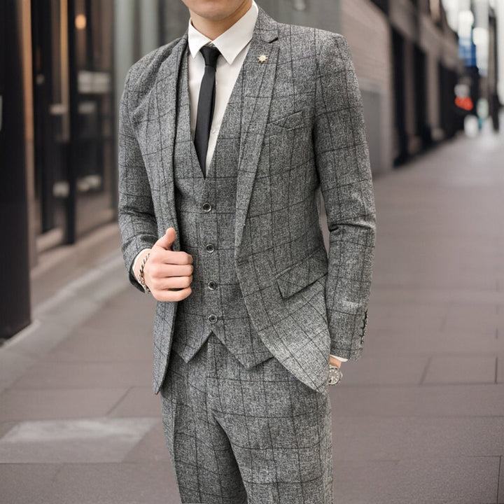 Costume de mariage pour hommes en 3 pièces | À carreaux