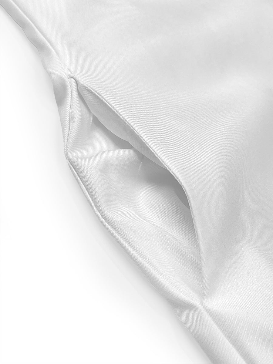 Combinaison ample plissée taille haute, à imprimé floral, à poches, à col rond