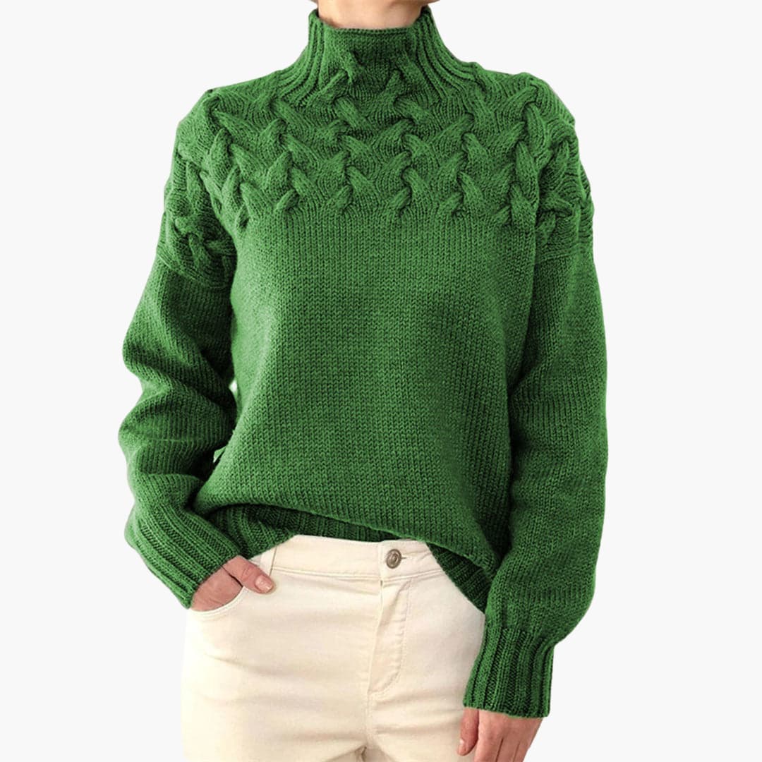 Pull en tricot à col roulé pour femmes