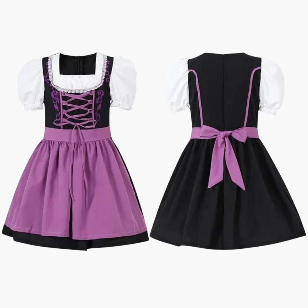 Robe dirndl brodée pour filles - Oktoberfest 2025