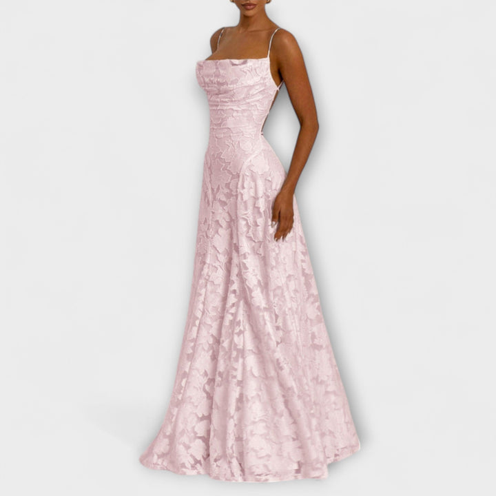 Emberly - Robe maxi en jacquard élégante pour des occasions spéciales