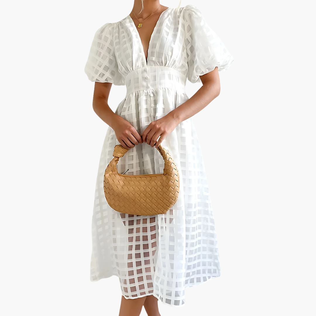 Robe midi élégante pour femmes - Robe chic d'été