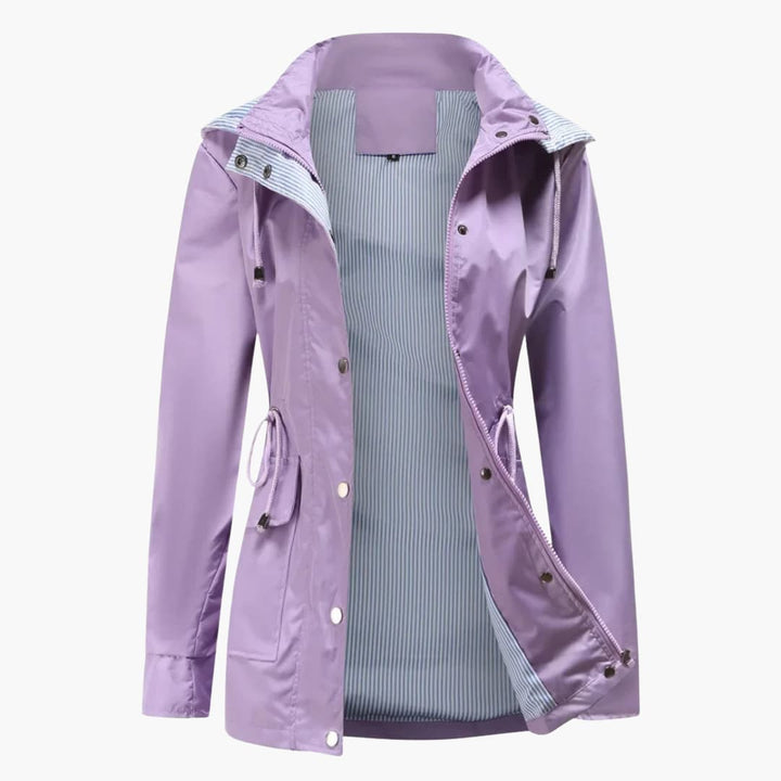 Manteau Trench Long avec Capuche pour Femmes