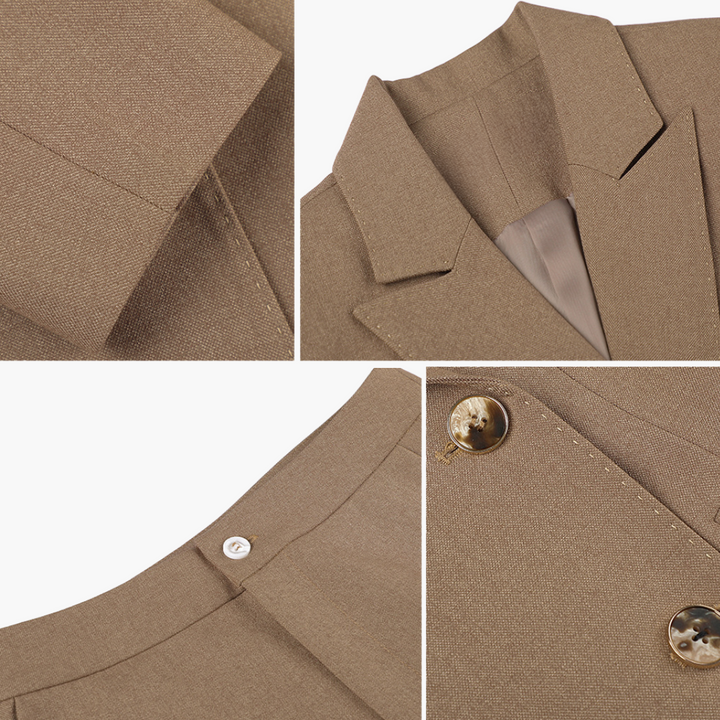 Blazer élégant en deux pièces pour femmes - Blazer et pantalon
